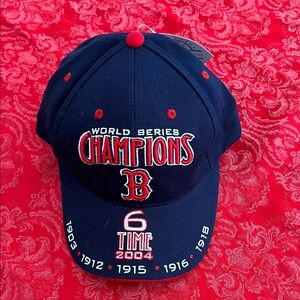 Boston Red Sox 2004 World Series Champions Hat 6 Time Champions Cap NWT Cap